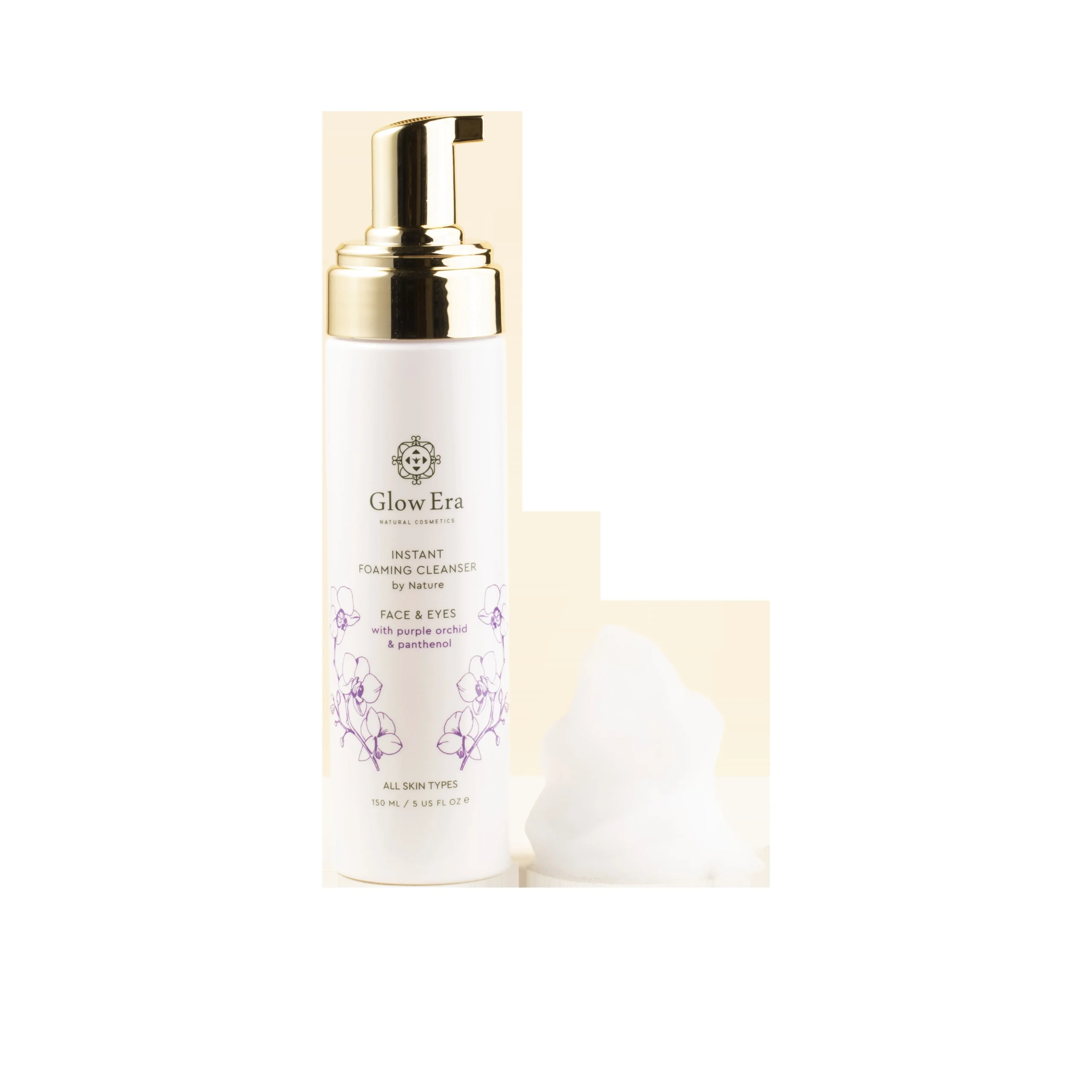 GLOW ERA CLEANSING FOAM, FACE AND EYES WITH PURPLE ORCHID 150ml