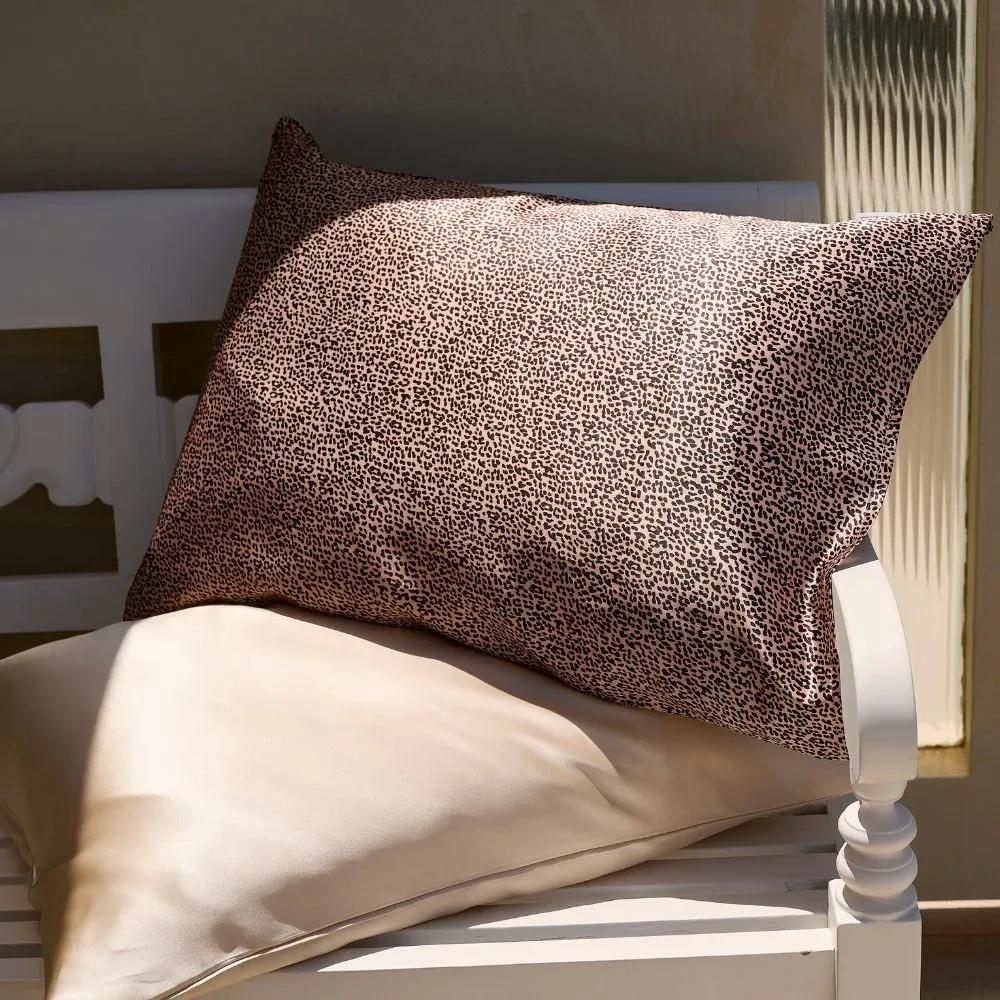 SILK PILLOWCASE LEOPARD 22mm ENVELOPE 50*70 cm