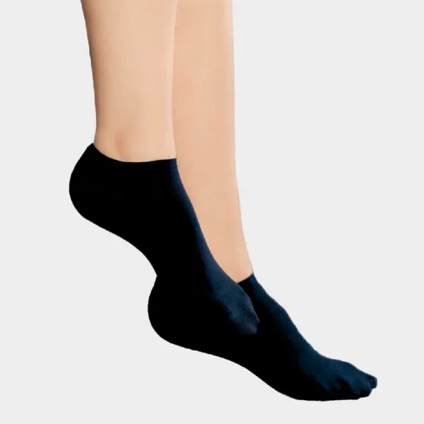 SILVER ANKLE SOCKS BLACK