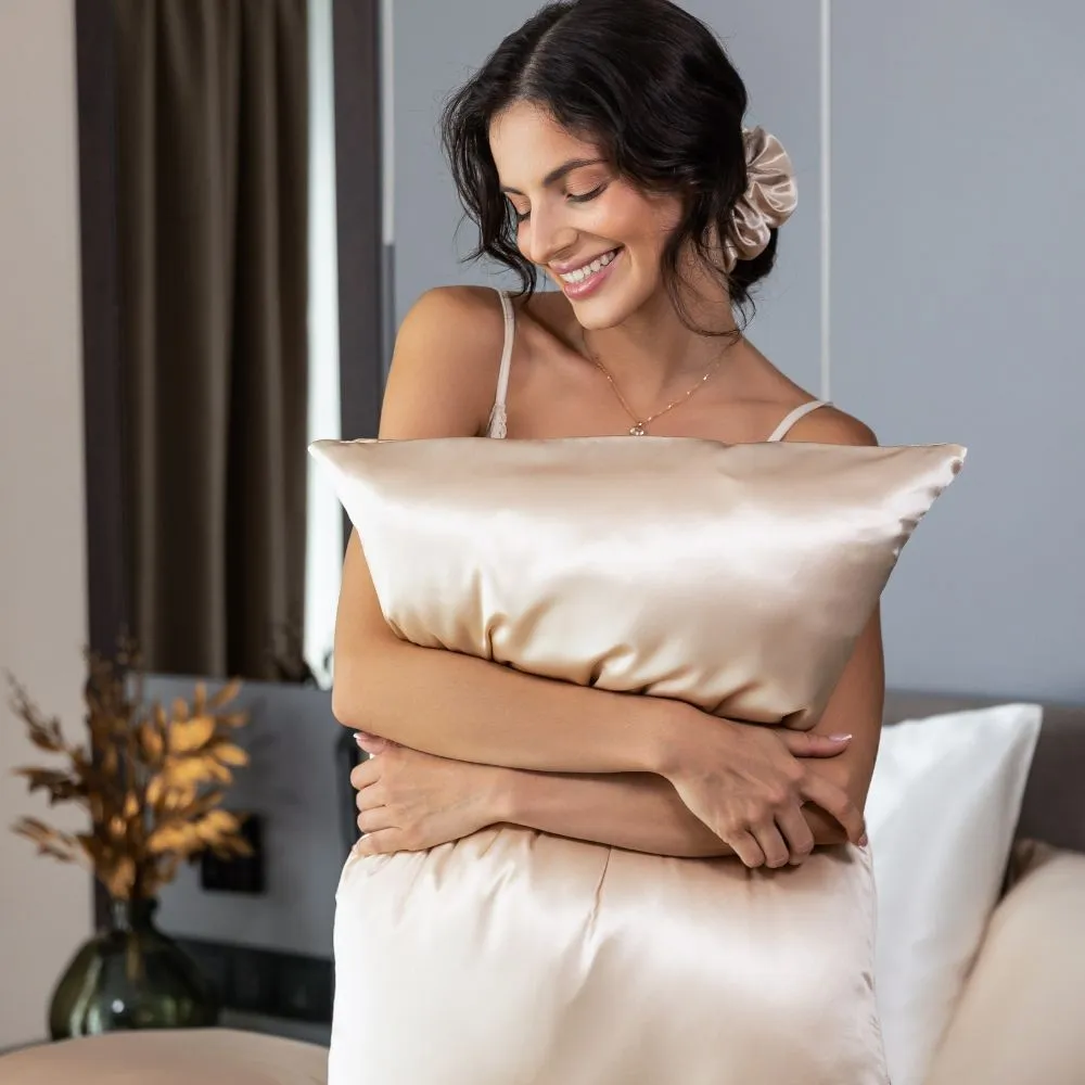 CHAMPAGNE SILK PILLOWCASE 22mm ENVELOPE 50*70 cm