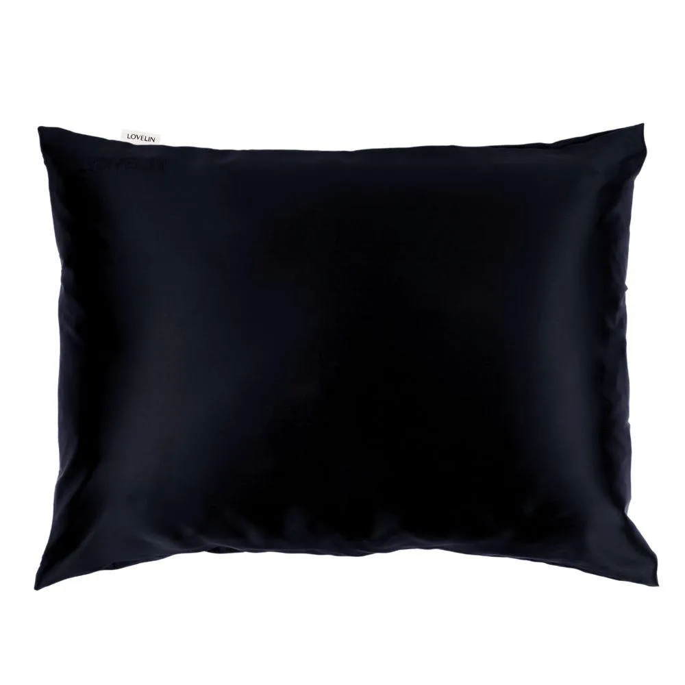 SILK PILLOWCASE BLACK 22mm ENVELOPE 50*70 cm