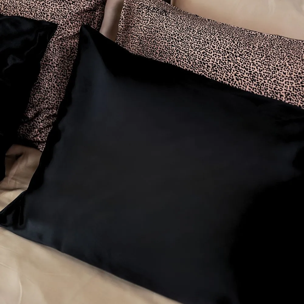 SILK PILLOWCASE BLACK 22mm ENVELOPE 50*70 cm